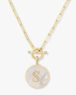 Love Letters Medallion Necklace - Gold -Melinda Maria Lovel S v1 6f3be0e5 09c9 4821 b719 533f3f0cb08d