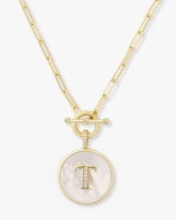 Love Letters Medallion Necklace - Gold -Melinda Maria Lovel T v1 c9f54c72 bca9 482c 91bb 92eddf0e2a83