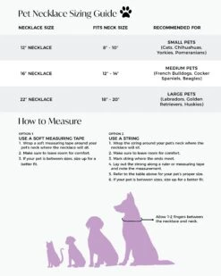 Royal Pet Tennis Necklace - Gold|White Diamondettes -Melinda Maria MMPets SizeChart PDP 2 1