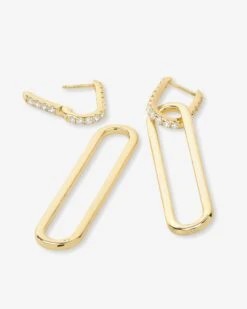 Mama Carrie Chain Convertible Huggies - Gold|White Diamondettes -Melinda Maria MamaCarrieChainConvertibleHuggies E7082 P G V2 008d0336 c630 43ec 914d db0dc20a7553