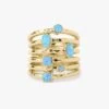 Monroe Ring - Gold|Blue Opal -Melinda Maria MonroeBlueOpalRing R5022 P G March Collection2770 V1 a87ee158 c25d 4037 8323 055d71860fed