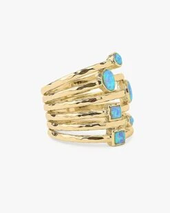 Monroe Ring - Gold|Blue Opal -Melinda Maria MonroeBlueOpalRing R5022 P G March Collection2770 V2 d985242f c0ba 41a9 80ab e348ddd73e56