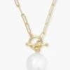Life's A Ball Pearl Pendant Necklace - Gold