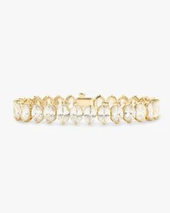 Hello Gorgeous Tennis Bracelet - Gold|White Diamondettes