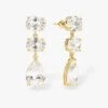 Hello Gorgeous Drop Earrings - Gold|White Diamondettes -Melinda Maria Name GWT P Januarycollection2093 R1 CR1 N a7fcc7bb 2447 4639 a70c 1a2903159812