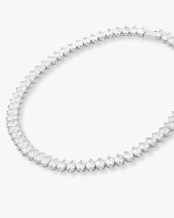 Hello Gorgeous Tennis Necklace - Silver|White Diamondettes -Melinda Maria Name SWT P Januarycollection1957 R1 CR1 0b6aaf56 dbe8 434f adf6 8d9cb68997b9