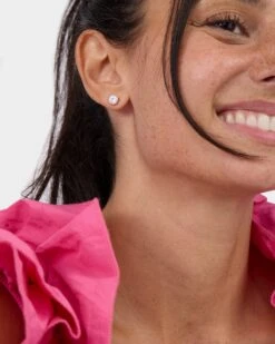 Not Your Basic 6mm Studs - Silver|White Diamondettes -Melinda Maria NotYourBasic.6mmStuds E7110 S E V2