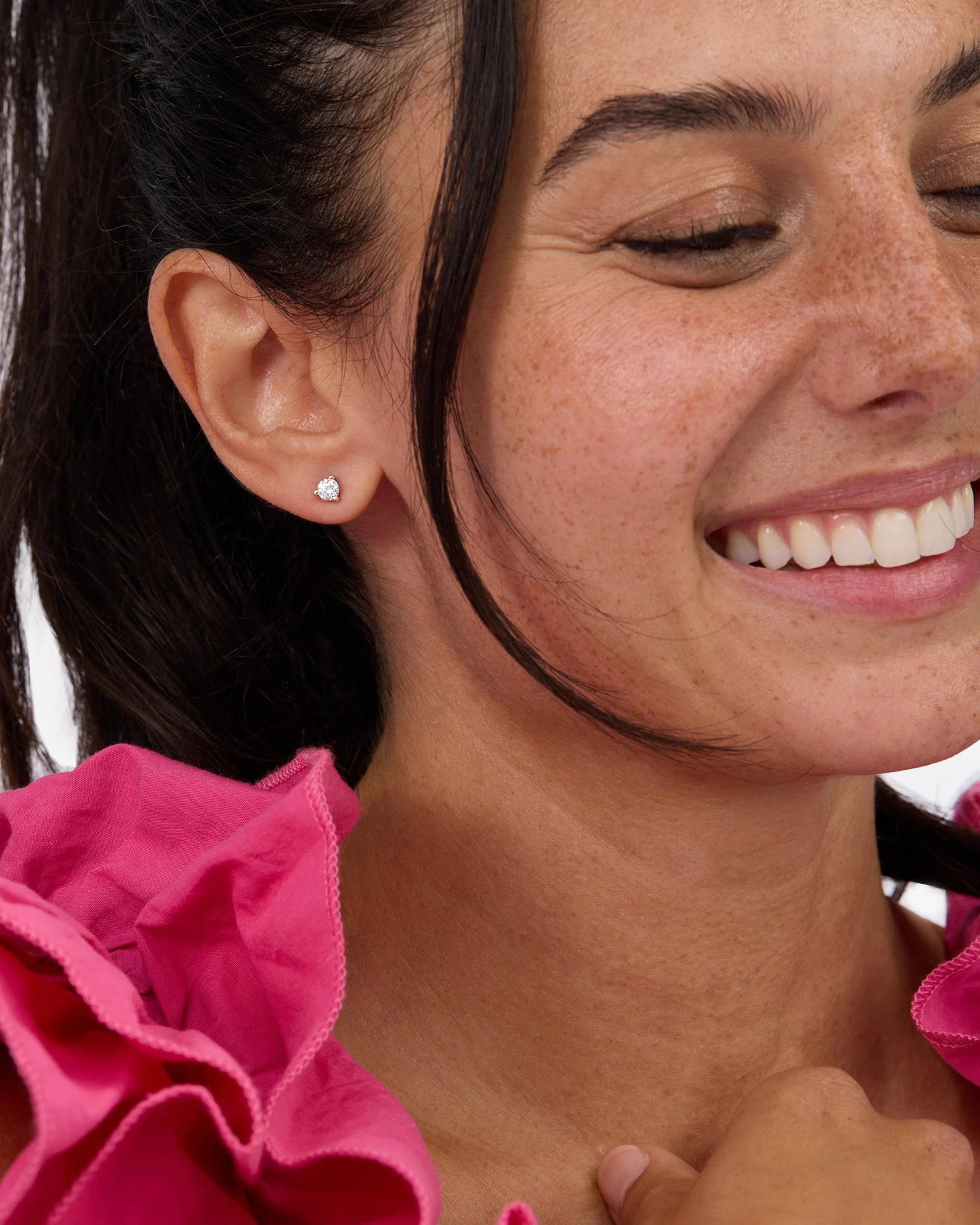 Not Your Basic 4mm Studs - Silver|White Diamondettes 4 Not Your Basic 4mm Studs - Silver|White Diamondettes - Image 2