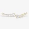 Not Your Basic Ear Crawler - Gold|White Diamondettes -Melinda Maria NotYourBasicEarCrawler E7091 SWT P G V1