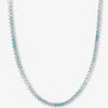 Not Your Basic Ombré Tennis Necklace - Silver|Blue Opal Ombré -Melinda Maria NotYourBasicOmbreTennisNecklace N6186 S BOPOM 16 P V1