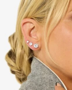 Not Your Basic Stud Set - Silver|White Diamondettes -Melinda Maria NotYourBasicStudsSetof3 E7127 S WT E V1 4a657b72 dd7d 493c b51d c12186221e10