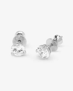 Not Your Basic 6mm Studs - Silver|White Diamondettes -Melinda Maria Not Your Basic 6mm Studs E7110 S WT P V2