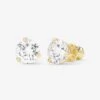 Not Your Basic 8mm Studs - Gold|White Diamondettes -Melinda Maria Not Your Basic 8mm Studs E7111 G WT P V1