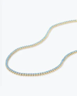 Not Your Basic Tennis Necklace - Gold|Blue Opal 12 Not Your Basic Tennis Necklace - Gold|Blue Opal -Melinda Maria Notyourbasictennisnecklace N6065 P G March Collection2679 V2copy 61bff7b1 be14 46f5 9e13 92d739ce3c3d