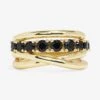 "Oh She Fancy" Stacked Diamond Ring - Gold|Black Diamondettes