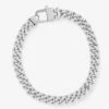 Pavé Julian Cuban Chain Bracelet 6.8mm - Silver|White Diamondettes 1 Pavé Julian Cuban Chain Bracelet 6.8mm - Silver|White Diamondettes -Melinda Maria PaveJulianLovesDiamondsBracelet B1455 S WTCZ6.5 FRONT V1 P