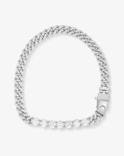 Pavé Julian Loves Diamonds Bracelet - Silver|White Diamondettes