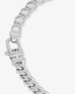 Pavé Julian Loves Diamonds Bracelet - Silver|White Diamondettes -Melinda Maria PaveJulianLovesDiamondsBracelet B1455 S WTCZ6.5 P V3