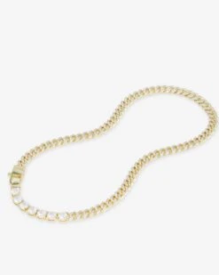 Pavé Julian Loves Diamonds Necklace - Gold|White Diamondettes 16 Pavé Julian Loves Diamonds Necklace - Gold|White Diamondettes -Melinda Maria PaveJulianLovesDiamondsNecklace N6413 G WTCZ P V2