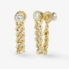 Pavé Julian Soft Chain Hoops - Gold|White Diamondettes -Melinda Maria PaveJulianSoftHoops PART1 V1 P f