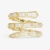 Pavé Serpent Spiral Ring - Gold|White Diamondettes -Melinda Maria PaveSerpentSpiralRing R6129GWTCZ7 V1 2c728bb6 3945 4f43 8e9b b8cb949bba81