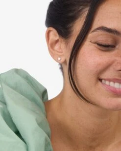 The Queen's 4mm Studs - Silver|White Diamondettes -Melinda Maria Queens4mmStuds E7101 S E V1