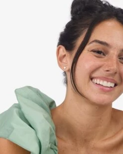 The Queen's 4mm Studs - Silver|White Diamondettes -Melinda Maria Queens4mmStuds E7101 S E V2b