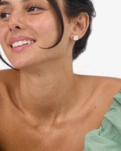 The Queen's 8mm Studs - Gold|White Diamondettes -Melinda Maria Queens8mmStuds E7103 G E V2a