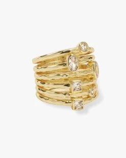 Monroe Ring - Gold|White Diamondettes -Melinda Maria R5022GWTCZ4 ANGLE f57ac923 a944 408c 863c 2bc213703d69