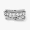 "Oh She Fancy" Stacked Diamond Ring - Silver|White Diamondettes