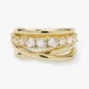 "Oh She Fancy" Stacked Diamond Ring - Gold|White Diamondettes