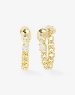 Ride Or Die Soft Hoops - Gold|White Diamondettes