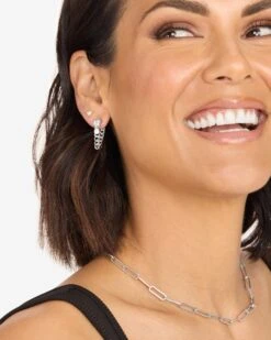 Ride Or Die Soft Hoops - Silver|White Diamondettes -Melinda Maria RideorDieSoftHoops E7155 S WTCZ 3766 18bf9a74 f68b 4b25 bee1 7d45995b239a