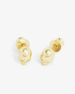 Ride Or Die Studs - Gold|White Diamondettes -Melinda Maria RideorDieStuds E7154 G WTCZ V2