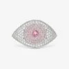 Rose Evil Eye Ring - Silver|Pink Sapphire -Melinda Maria RoseEvilEyeRing R6119 S P V1