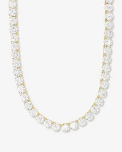 Royal Pet Tennis Necklace - Gold|White Diamondettes -Melinda Maria RoyalPetTennisNecklace PN6404 G WTCZ 18 P V1