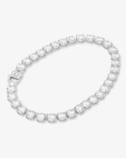 Royal Pet Tennis Necklace - Silver|White Diamondettes -Melinda Maria RoyalPetTennisNecklace PN6404 S WTCZ 14 P V2