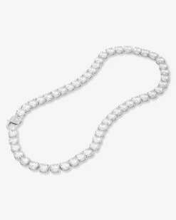 Royal Pet Tennis Necklace - Silver|White Diamondettes -Melinda Maria RoyalPetTennisNecklace PN6404 S WTCZ 22 P V2