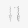 She's Arrived Drop Earrings - Silver|White Diamondettes 2 She's Arrived Drop Earrings - Silver|White Diamondettes -Melinda Maria She sArrivedDropEarrings E7122 S WT P V1