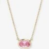 She's A Boss Pendant Necklace - Gold|Pink Diamondettes