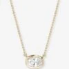 She's A Boss Pendant Necklace - Gold|White Diamondettes -Melinda Maria She saBossPendantNecklace N6408WHITECZ P G V1