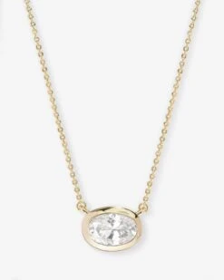 She's A Boss Pendant Necklace - Gold|White Diamondettes