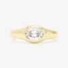 She's A Boss Signet Ring - Gold|White Diamondettes -Melinda Maria She saBossSignetRing R6127 G WTCZ P V1