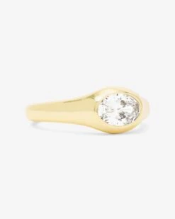 She's A Boss Signet Ring - Gold|White Diamondettes 9 She's A Boss Signet Ring - Gold|White Diamondettes -Melinda Maria She saBossSignetRing R6127 G WTCZ P V2