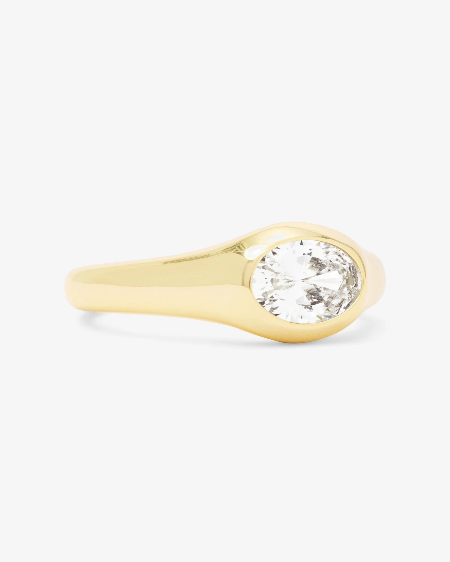 She's A Boss Signet Ring - Gold|White Diamondettes 5 She's A Boss Signet Ring - Gold|White Diamondettes - Image 3
