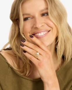 She's A Boss Stacked Ring - Gold|White Diamondettes 10 She's A Boss Stacked Ring - Gold|White Diamondettes -Melinda Maria She saBossStackedRing R6128 G WTCZ E V2