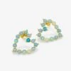 She's An Icon Baby Heart Earrings - Gold|Blue Opal Ombré