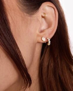 She's An Icon Huggies - Gold|White Diamondettes -Melinda Maria She sanIconHuggies E7067 G V1copy