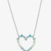 She's An Icon Ombré Heart Necklace - Silver|Blue Opal Ombré -Melinda Maria She sanIconOmbreHeartNecklace N6313 S BOPOM P V1