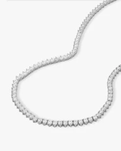 Mama Not Your Basic Tennis Necklace - Silver|White Diamondettes -Melinda Maria TENNIS 18 SILVER V2 8ecf2322 8e48 45f6 8dfb 3e6dff6f6489